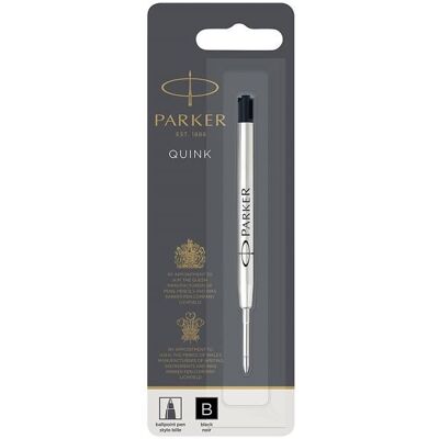 Parker Recharge Quinkflow pour stylo-bille pointe large encre noire - blister 1 Noir - Publicité Parker Recharge Quinkflow pour stylo-bille pointe large encre noire - blister 1 Noir - Publicité