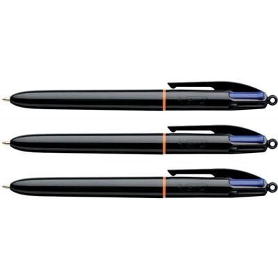Stylo bille - BIC - 4 COLOURS PRO - Pointe Moyenne - 4 Couleurs - Rechargeable Noir - Publicité Stylo bille - BIC - 4 COLOURS PRO - Pointe Moyenne - 4 Couleurs - Rechargeable Noir - Publicité