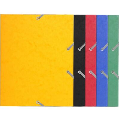 Chemises à Élastiques Exacompta Réf. 55200E - 25 Pochettes 3 Rabats - 5 Couleurs - Publicité Chemises à Élastiques Exacompta Réf. 55200E - 25 Pochettes 3 Rabats - 5 Couleurs - Publicité