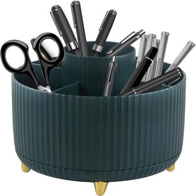 Organiseur de bureau rotatif à 360° avec porte-stylos et 5 compartiments idéal pour la maison et le bureau. JELMAVO - Publicité Organiseur de bureau rotatif à 360° avec porte-stylos et 5 compartiments idéal pour la maison et le bureau. JELMAVO - Publicité