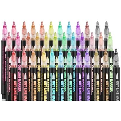 Rexon Surligneur 36 couleurs Marqueurs à encre à base deau Largeur de ligne 2-3mm large gamme dapplications Couleurs vives Multicolore - Publicité Rexon Surligneur 36 couleurs Marqueurs à encre à base deau Largeur de ligne 2-3mm large gamme dapplications Couleurs vives Multicolore - Publicité