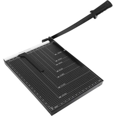 ACROPAQ Coupe Papier Massicot A3 B4 A4 B5 A5 B6- Guillotine 2 barres dacier- 8 feuilles à la fois- Règle magnétique amovible Noir - Publicité ACROPAQ Coupe Papier Massicot A3 B4 A4 B5 A5 B6- Guillotine 2 barres dacier- 8 feuilles à la fois- Règle magnétique amovible Noir - Publicité