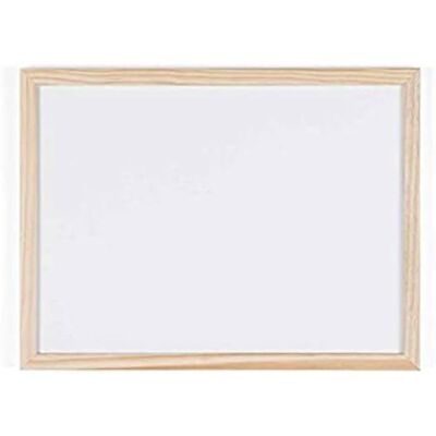Tableau Blanc Magnétique - BI-OFFICE - 40 x 30 cm - Avec Marqueur - 2 Aimants - Cadre en Bois Blanc - Publicité Tableau Blanc Magnétique - BI-OFFICE - 40 x 30 cm - Avec Marqueur - 2 Aimants - Cadre en Bois Blanc - Publicité