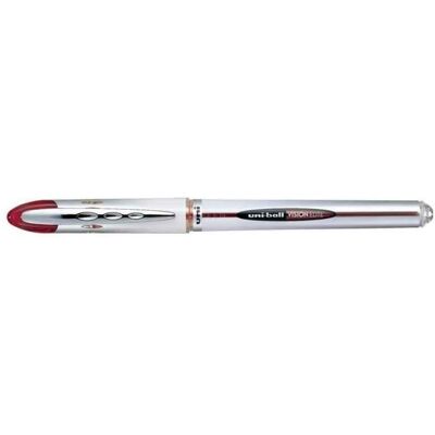 Roller encre liquide - UNIBALL - Vision Elite UB200 - Pointe moyenne 08mm - Rechargeable - Rouge Rouge - Publicité Roller encre liquide - UNIBALL - Vision Elite UB200 - Pointe moyenne 08mm - Rechargeable - Rouge Rouge - Publicité