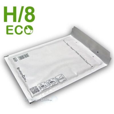 ENVELOPPEBULLE Enveloppes à bulles - ECO - H/8 - 270x360 mm - 100 unités - Papier kraft blanc Blanc - Publicité ENVELOPPEBULLE Enveloppes à bulles - ECO - H/8 - 270x360 mm - 100 unités - Papier kraft blanc Blanc - Publicité