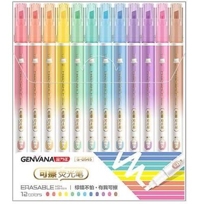 Surligneur Pastel 12 Surligneurs Décriture Lisse à Double Tête Effaçable Highlighter Pen Pointe Biseautée Surligneurs Couleurs Blanc - Publicité Surligneur Pastel 12 Surligneurs Décriture Lisse à Double Tête Effaçable Highlighter Pen Pointe Biseautée Surligneurs Couleurs Blanc - Publicité
