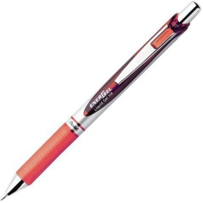 Pentel EnerGel XM - Stylo roller rétractable 07 mm - encre gel orange Orange - Publicité Pentel EnerGel XM - Stylo roller rétractable 07 mm - encre gel orange Orange - Publicité