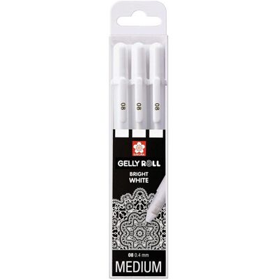 Etui De 3 Stylos Sakura Gelly Basic Real - Blanc - Sakura Blanc - Publicité Etui De 3 Stylos Sakura Gelly Basic Real - Blanc - Sakura Blanc - Publicité
