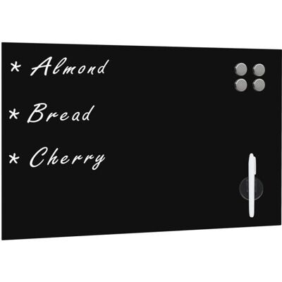 vidaXL Tableau noir magnétique mural Verre 50x30 cm Noir - Publicité vidaXL Tableau noir magnétique mural Verre 50x30 cm Noir - Publicité