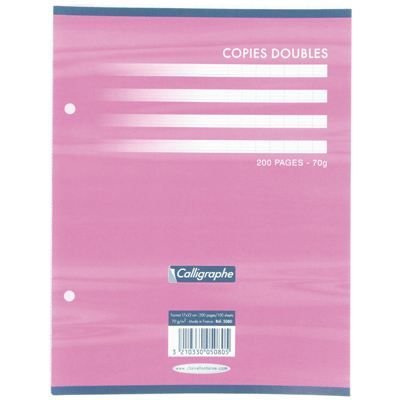 Copie double blanche 17x22 - CLAIREFONTAINE - Papeterie - 200 pages - 17 x 22 - Etude Blanc - Publicité Copie double blanche 17x22 - CLAIREFONTAINE - Papeterie - 200 pages - 17 x 22 - Etude Blanc - Publicité