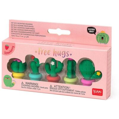 Gommes parfumées - LEGAMI - Cactus - Lot de 5 - Fraise - 3x5 cm Vert - Publicité Gommes parfumées - LEGAMI - Cactus - Lot de 5 - Fraise - 3x5 cm Vert - Publicité