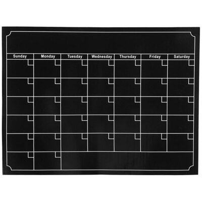 Calendrier magnétique tableau noir effaçable - Mois planification hebdomadaire noir - Publicité Calendrier magnétique tableau noir effaçable - Mois planification hebdomadaire noir - Publicité