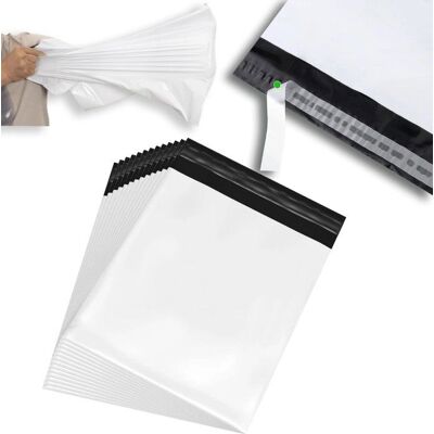 SANS MARQUE 50 x Enveloppes dexpédition B5-18x25cm blanches opaques - Pochettes denvoi en plastique Blanc - Publicité SANS MARQUE 50 x Enveloppes dexpédition B5-18x25cm blanches opaques - Pochettes denvoi en plastique Blanc - Publicité