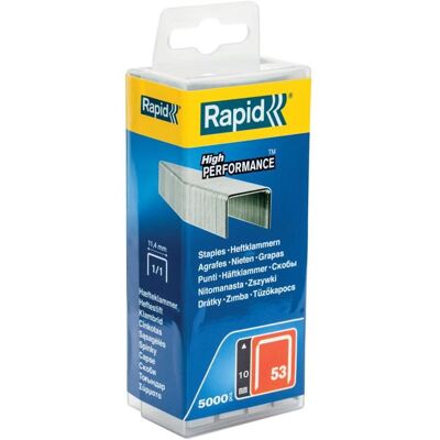 RAPID 5000 agrafes n°53 Rapid Agraf 10mm Gris - Publicité RAPID 5000 agrafes n°53 Rapid Agraf 10mm Gris - Publicité