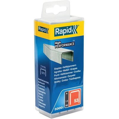 RAPID 5000 agrafes n°53 Rapid Agraf 14mm Gris - Publicité RAPID 5000 agrafes n°53 Rapid Agraf 14mm Gris - Publicité