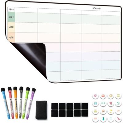 HOME FIT TRAINING Planning SemaineCalendrier magnetique FrigoTableau Organisateur FamilialPlanificateur des Menus/Repas Hebdomadaire 42×28cm - Publicité HOME FIT TRAINING Planning SemaineCalendrier magnetique FrigoTableau Organisateur FamilialPlanificateur des Menus/Repas Hebdomadaire 42×28cm - Publicité
