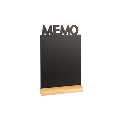 Ardoise Silhouette MEMO - Securit® - 345x21cm - Base en bois - Feutre-craie inclus - Résistante aux chocs Noir - Publicité Ardoise Silhouette MEMO - Securit® - 345x21cm - Base en bois - Feutre-craie inclus - Résistante aux chocs Noir - Publicité