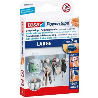 Adhésifs Double-Face - TESA - Lot de 10 - Puissance 15 kg - Blanc Blanc - Publicité Adhésifs Double-Face - TESA - Lot de 10 - Puissance 15 kg - Blanc Blanc - Publicité