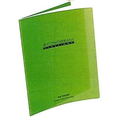 Cahier - CONQUERANT - 24 x 32 cm - 96 pages - Grands carreaux - Couverture en PP verte Vert - Publicité Cahier - CONQUERANT - 24 x 32 cm - 96 pages - Grands carreaux - Couverture en PP verte Vert - Publicité