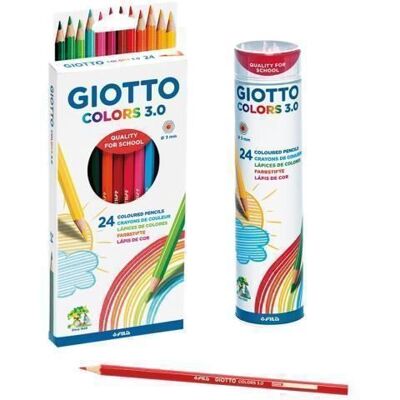 GIOTTO Colors 3.0 Crayon de couleur couleurs assorties 3 mm pack de 24 - Publicité GIOTTO Colors 3.0 Crayon de couleur couleurs assorties 3 mm pack de 24 - Publicité