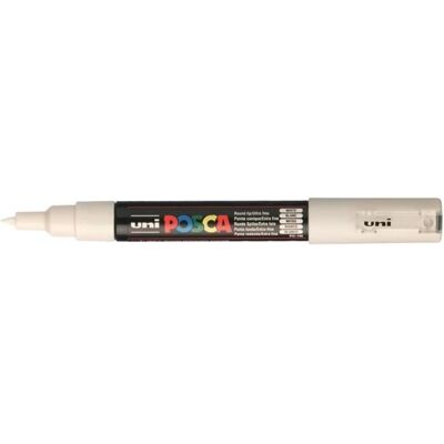 Marqueur blanc extra-fin - POSCA - Pointe conique extra-fine 07-1 mm - Blanc - À base deau - Tout support Blanc - Publicité Marqueur blanc extra-fin - POSCA - Pointe conique extra-fine 07-1 mm - Blanc - À base deau - Tout support Blanc - Publicité