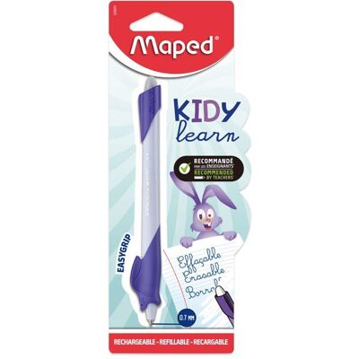 Stylo Effaçable Kidy Learn - Maped - Animaux Lapin. Gomme intégrée. Rechargeable. Zone ergonomique Soft Bleu - Publicité Stylo Effaçable Kidy Learn - Maped - Animaux Lapin. Gomme intégrée. Rechargeable. Zone ergonomique Soft Bleu - Publicité