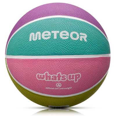 METEOR Ballon de Basketball WHATSUP - 8 panneaux - Taille 4 - Pastel - Publicité METEOR Ballon de Basketball WHATSUP - 8 panneaux - Taille 4 - Pastel - Publicité