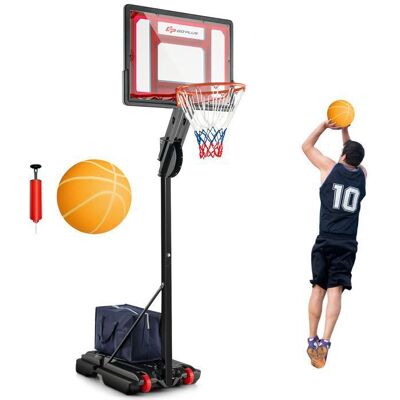 Panier de Basket-Ball sur Pied COSTWAY Hauteur Réglable 105-260cm-Tableau Arrière 82cm-2 Roues-Base Remplissable 35L-BallonPompe Noir - Publicité Panier de Basket-Ball sur Pied COSTWAY Hauteur Réglable 105-260cm-Tableau Arrière 82cm-2 Roues-Base Remplissable 35L-BallonPompe Noir - Publicité