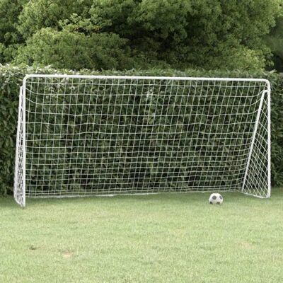 But de football vidaXL avec filet acier blanc Équipement d'entraînement extérieur - Publicité But de football vidaXL avec filet acier blanc Équipement d'entraînement extérieur - Publicité