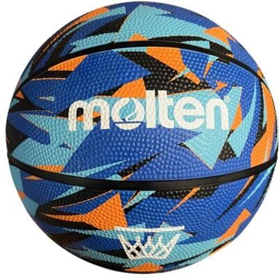Ballon de basket - MOLTEN - BC1600 - Taille 7 - Cuir composite - Usage extérieur Bleu - Publicité Ballon de basket - MOLTEN - BC1600 - Taille 7 - Cuir composite - Usage extérieur Bleu - Publicité