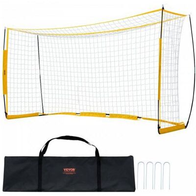 VEVOR But Football Portable 1828x3657 mm Acier Fibre Verre Sac Transport pour Entraînement Arrière-cour Jaune - Publicité VEVOR But Football Portable 1828x3657 mm Acier Fibre Verre Sac Transport pour Entraînement Arrière-cour Jaune - Publicité