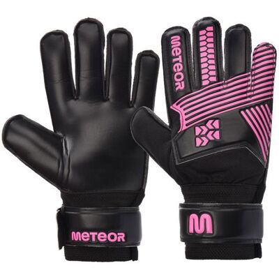 Gants de gardien de but METEOR Catch 4 - Prise en main sûre - Tissu respirant - Taille 4 - Noir/Rose Rose - Publicité Gants de gardien de but METEOR Catch 4 - Prise en main sûre - Tissu respirant - Taille 4 - Noir/Rose Rose - Publicité