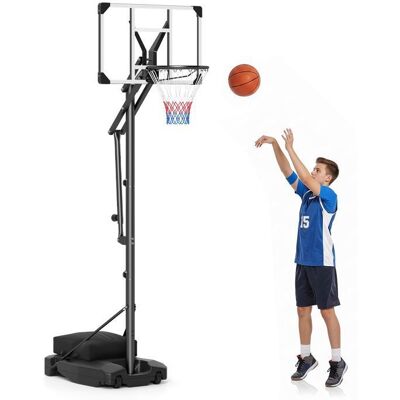 Panier de Basket sur Pied Réglable 2 15-2 6m COSTWAY-Panneau Arrière-Socle Lesté Eau/Sable-Roulettes Intégrées-Adolescents/Adultes - Publicité Panier de Basket sur Pied Réglable 2 15-2 6m COSTWAY-Panneau Arrière-Socle Lesté Eau/Sable-Roulettes Intégrées-Adolescents/Adultes - Publicité