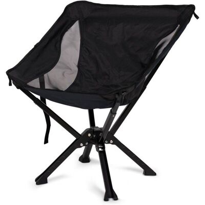 Chaise - KAMPA - Porcini - Pliage parapluie - Ultra compacte - 2 kg Noir - Publicité Chaise - KAMPA - Porcini - Pliage parapluie - Ultra compacte - 2 kg Noir - Publicité