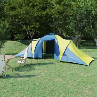 tente de camping vidaXL pour 6 personnes Bleu et Jaune - Tente de camping - Publicité tente de camping vidaXL pour 6 personnes Bleu et Jaune - Tente de camping - Publicité