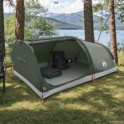vidaXL Tente de randonnée imperméable 1 personne Vert armée 42042233 Vert - Publicité vidaXL Tente de randonnée imperméable 1 personne Vert armée 42042233 Vert - Publicité