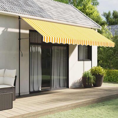 VIDAXL Tissu de rembourrage rayé jaune et blanc 4 m - Publicité VIDAXL Tissu de rembourrage rayé jaune et blanc 4 m - Publicité