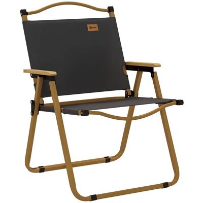 Chaise de camping - Outsunny - pliante - avec accoudoirs - tissu Oxford et structure acier - 54 x 59 x 78 cm - gris foncé Gris - Publicité Chaise de camping - Outsunny - pliante - avec accoudoirs - tissu Oxford et structure acier - 54 x 59 x 78 cm - gris foncé Gris - Publicité