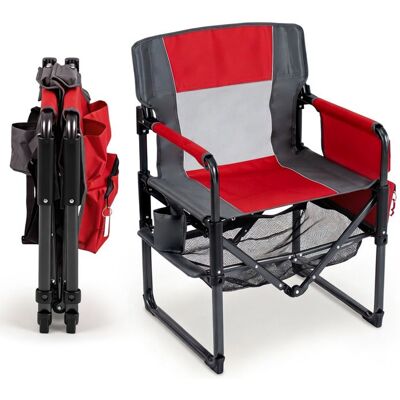 Chaise de Camping Pliable COSTWAY Porte-gobelet Poche Latérale Ouvre-bouteille Chaise de Plage Portable Charge 150 kg Rouge - Publicité Chaise de Camping Pliable COSTWAY Porte-gobelet Poche Latérale Ouvre-bouteille Chaise de Plage Portable Charge 150 kg Rouge - Publicité