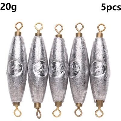 Zkdsv 5pcs Plombs en forme d'olive durables - Équipement de pêche en mer - Publicité Zkdsv 5pcs Plombs en forme d'olive durables - Équipement de pêche en mer - Publicité