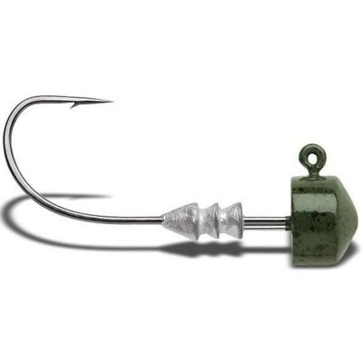 Tête plombée - VMC - Ned Rig Jig CH - Lot de 4 - 7 g - vert/gris Vert - Publicité Tête plombée - VMC - Ned Rig Jig CH - Lot de 4 - 7 g - vert/gris Vert - Publicité