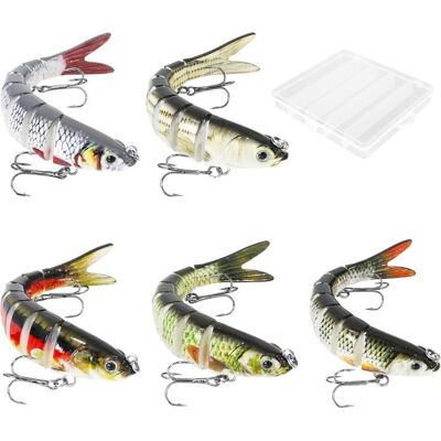 ALFOYU 5 Pcs Leurres de Pêche BrochetLeurre Brochet 3DLeurre Peche Carnassier pour TruitePerche Brochet SandreLeurre Pêche Mer-A1 - Publicité ALFOYU 5 Pcs Leurres de Pêche BrochetLeurre Brochet 3DLeurre Peche Carnassier pour TruitePerche Brochet SandreLeurre Pêche Mer-A1 - Publicité