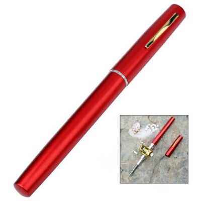 Canne à pêche stylo - OMABETA - Ensemble combiné moulinet - Portable - Léger - Rouge/Vert Rouge - Publicité Canne à pêche stylo - OMABETA - Ensemble combiné moulinet - Portable - Léger - Rouge/Vert Rouge - Publicité