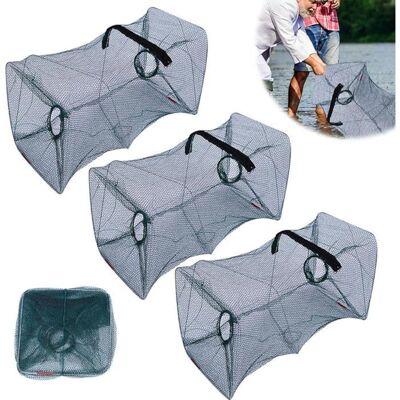 KJEHOME Nasse a 50 x 20cm Filet Peche Pliable Nasse a Ecrevisse Fish Trap pour Crevettes Écrevisses Homards Anguilles - Publicité KJEHOME Nasse a 50 x 20cm Filet Peche Pliable Nasse a Ecrevisse Fish Trap pour Crevettes Écrevisses Homards Anguilles - Publicité