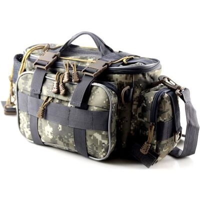 Pêche Sacs en plein air Grande Pêche Sac de rangement Tackle Sac à bandoulière Deux polyvalent couche pour les accessoires de pêche - Publicité Pêche Sacs en plein air Grande Pêche Sac de rangement Tackle Sac à bandoulière Deux polyvalent couche pour les accessoires de pêche - Publicité