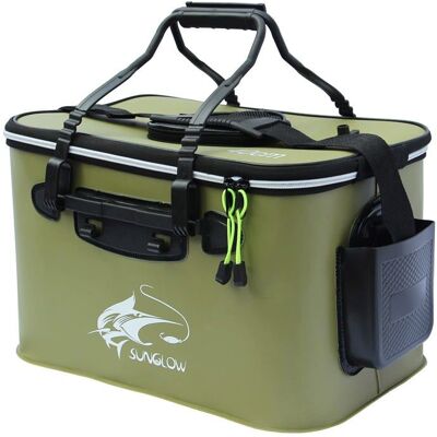 BEIJIYI Seau de pêche seau de leurre de pêche pliable portable 40cm conteneur de leurre de pêche vivant multifonctionnel - Publicité BEIJIYI Seau de pêche seau de leurre de pêche pliable portable 40cm conteneur de leurre de pêche vivant multifonctionnel - Publicité
