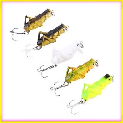 keenso Leurres pêche 5pcs 4cm : Sauterelles artificielles Forme insecte Appât dur (#2) - Publicité keenso Leurres pêche 5pcs 4cm : Sauterelles artificielles Forme insecte Appât dur (#2) - Publicité