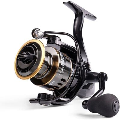 HWDIY Moulinet de pêche - HE-4000 - Métal - Freinage 10kg - Poignée EVA Noir - Publicité HWDIY Moulinet de pêche - HE-4000 - Métal - Freinage 10kg - Poignée EVA Noir - Publicité