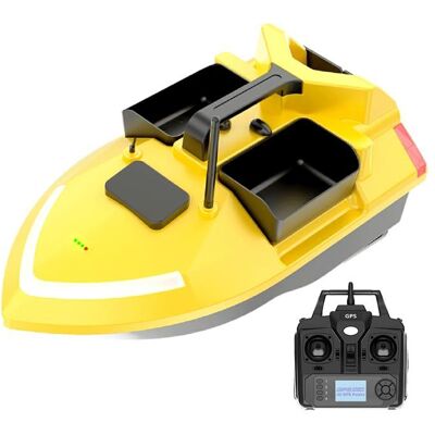 LOKEEVAN Bateau Amorceur Télécommandé 500m - Bateau de Pêche de Appât - Mode nuit et Croisière a Vitesse Fixe Charge de 2 Kg Jaune - Publicité LOKEEVAN Bateau Amorceur Télécommandé 500m - Bateau de Pêche de Appât - Mode nuit et Croisière a Vitesse Fixe Charge de 2 Kg Jaune - Publicité