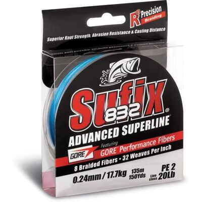 Sufix Sufix 832 Advanced Superline 450 M Bleu - Ligne Tressée - Publicité Sufix Sufix 832 Advanced Superline 450 M Bleu - Ligne Tressée - Publicité